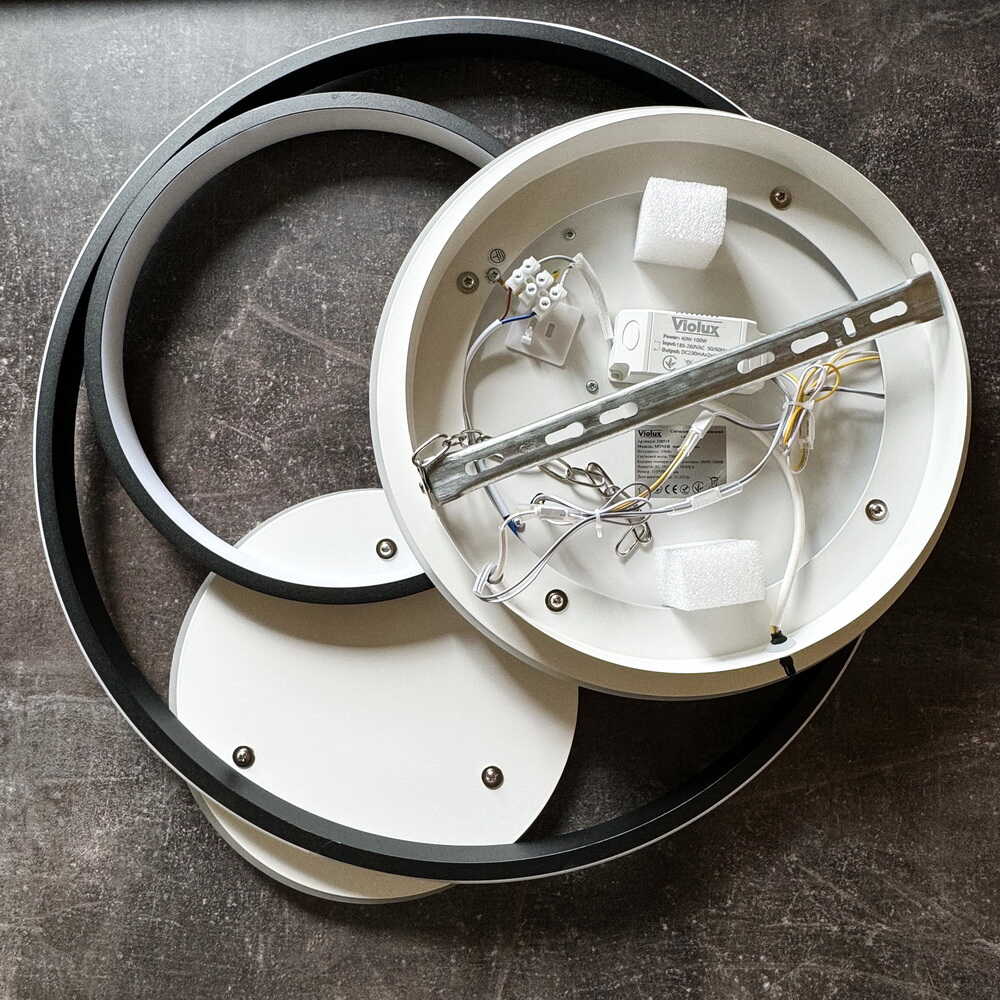 Світильник LED smart SPINER+пульт 100W чорний круг Violux ( 220515 )